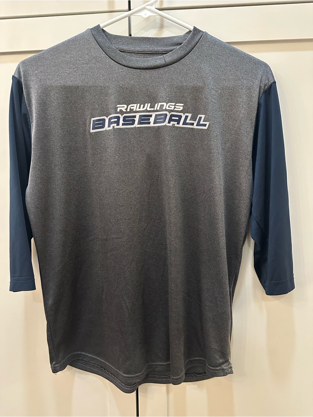 Rawlings Gray Baseball Performance Shirt- YXL